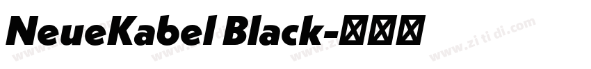NeueKabel Black字体转换